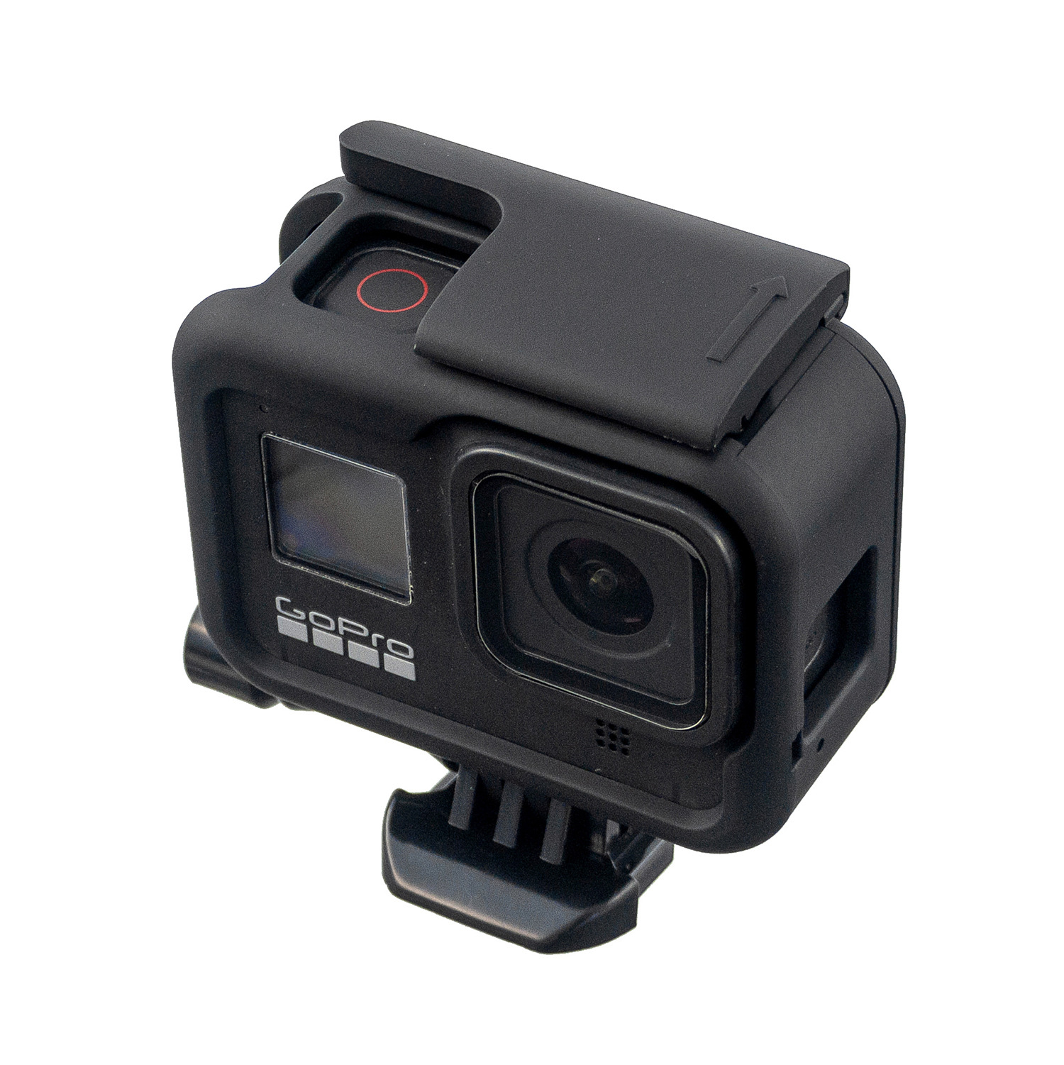 gopro hero 8边框运动相机便携塑料保护边框可侧开充电磨砂喷油款