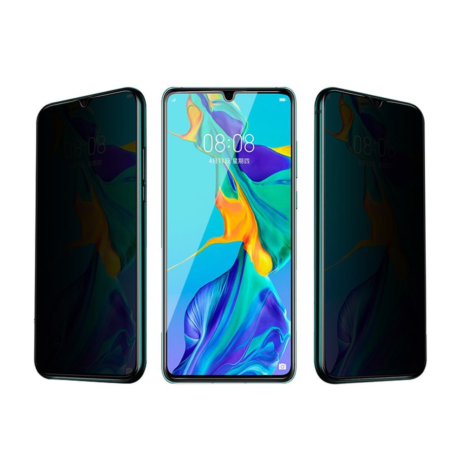 适用华为荣耀v30 pro防窥膜10s 二强丝印防偷窥钢化膜麦芒8保护膜