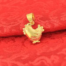 仿黄金3D小金鸡坠子越南沙金项链吊坠学生欧币饰品生肖鸡手链挂件