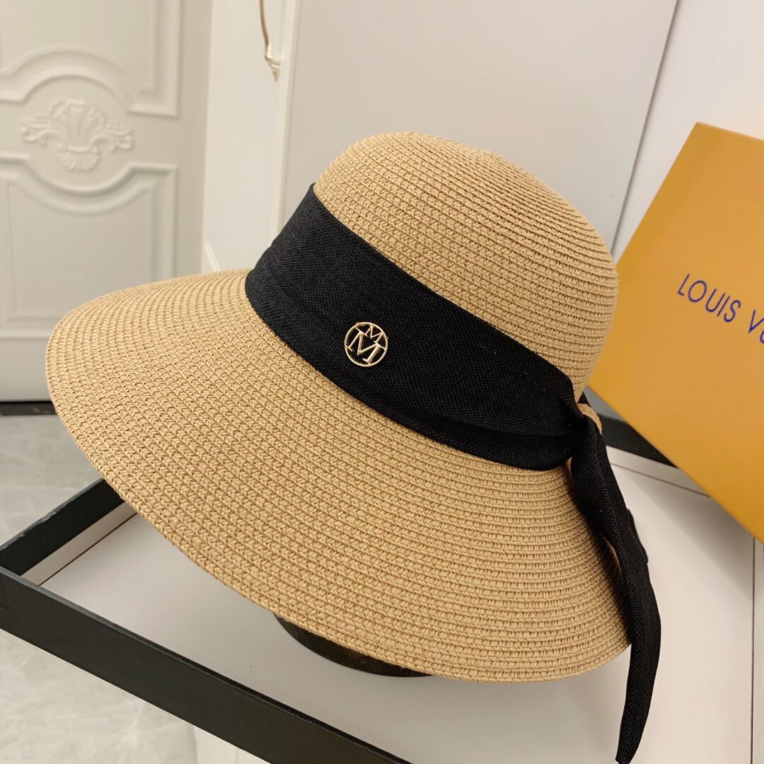 Bow Straw Hat French Elegant Sun Hat Summer Outdoor Sun Hat for Women with Small Face All-Match Floppy Hat