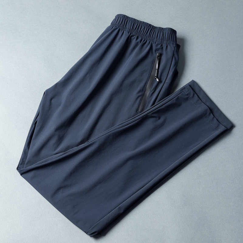 运动裤男户外速干宽松冰丝空调长裤直筒薄弹力透气跑步健身休闲裤