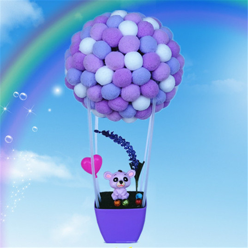 儿童diy热气球七彩发光小夜灯手工制作材料包创意亲子活动礼物