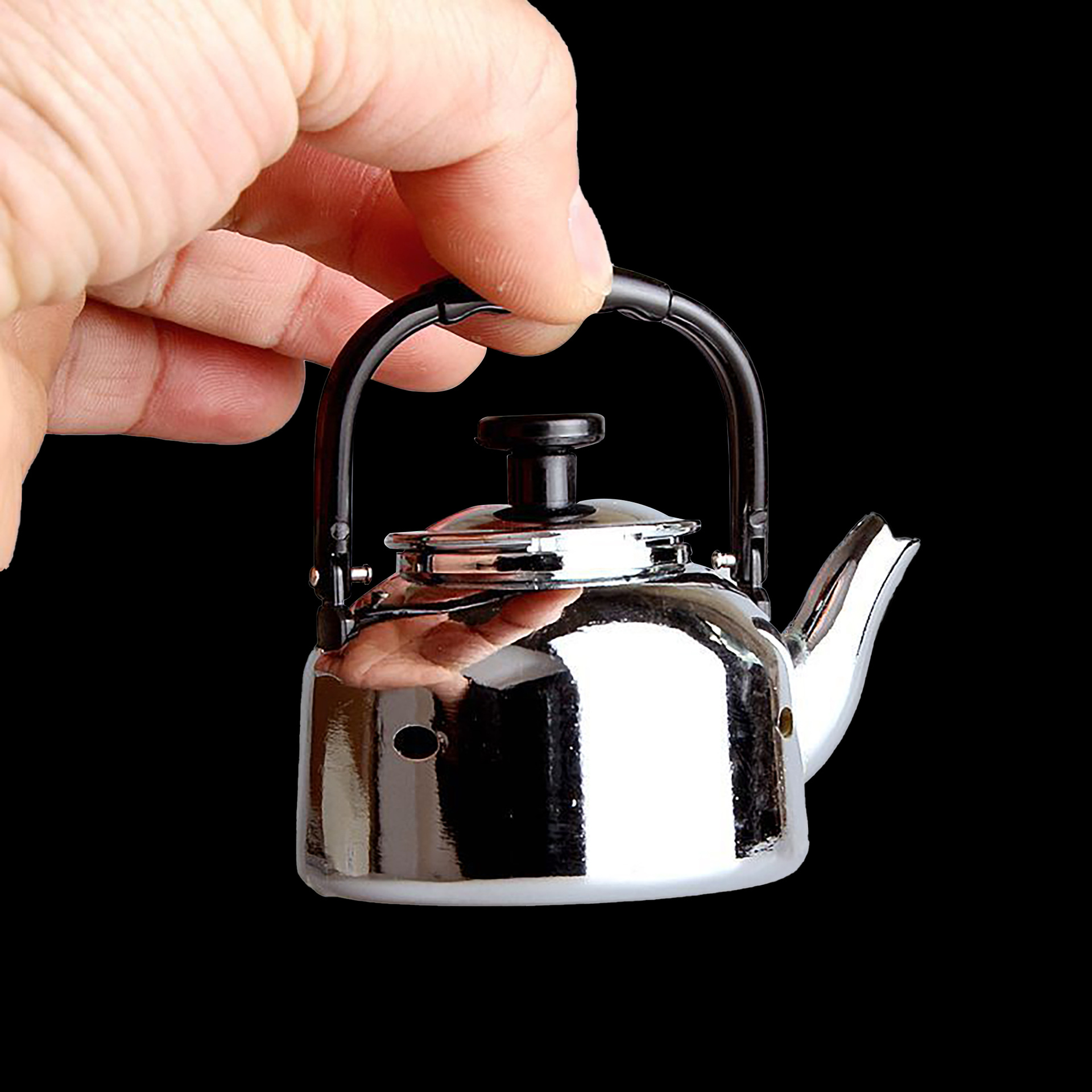 新奇特创意搞笑茶壶打火机 不锈钢烧水壶摆地摊防风充气创意007a