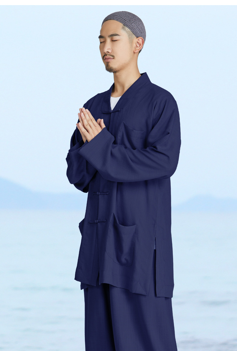 弘通僧服日本麻短褂四季款僧衣小褂长褂男女比丘尼僧侣装和尚服