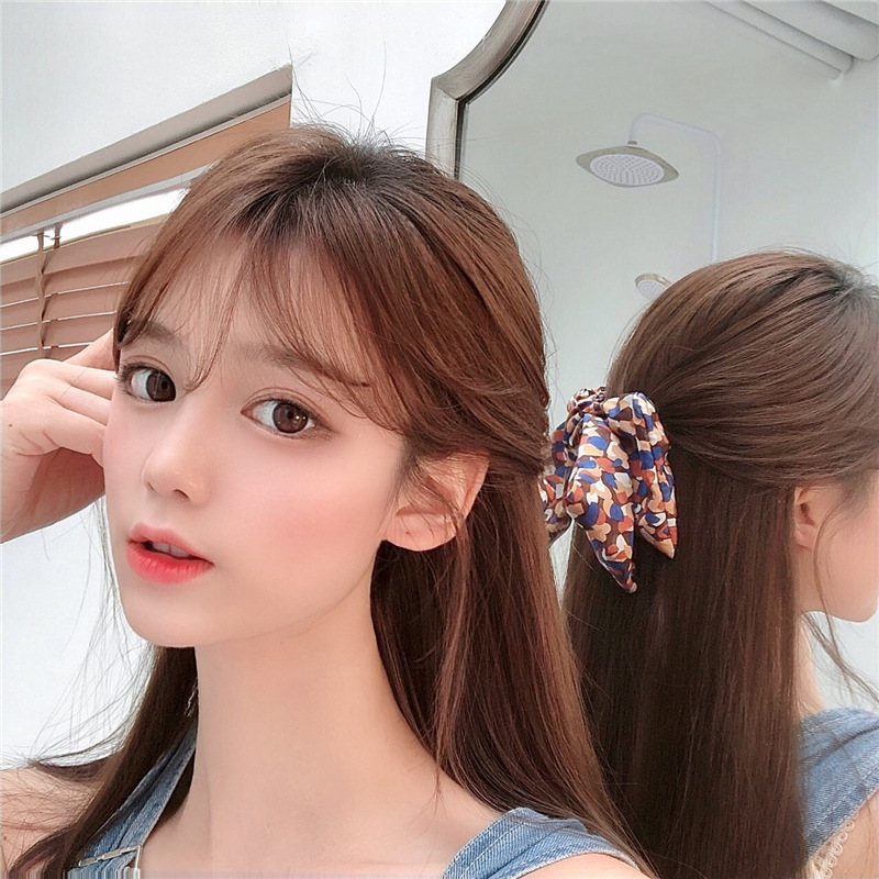 优雅发饰韩国少女印花布艺大蝴蝶结顶夹大发夹网红发卡百搭发饰新