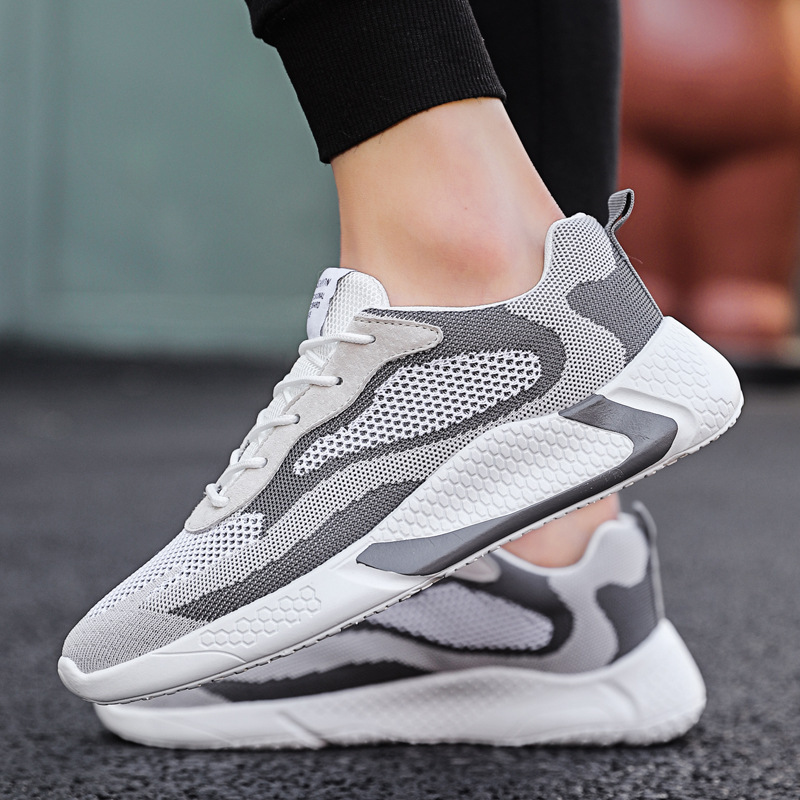 2020新款飞织运动风休闲鞋青年时尚潮鞋新风尚韩版透气舒适男鞋潮