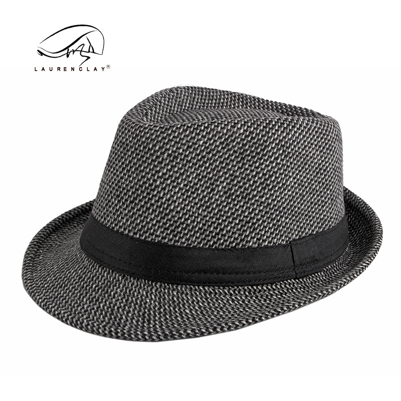 Factory Direct Sales Hat Wholesale Autumn and Winter New Middle-Aged and Elderly Woolen Bowler Hat Casual All-Matching Fedora Hat Men's Fashion