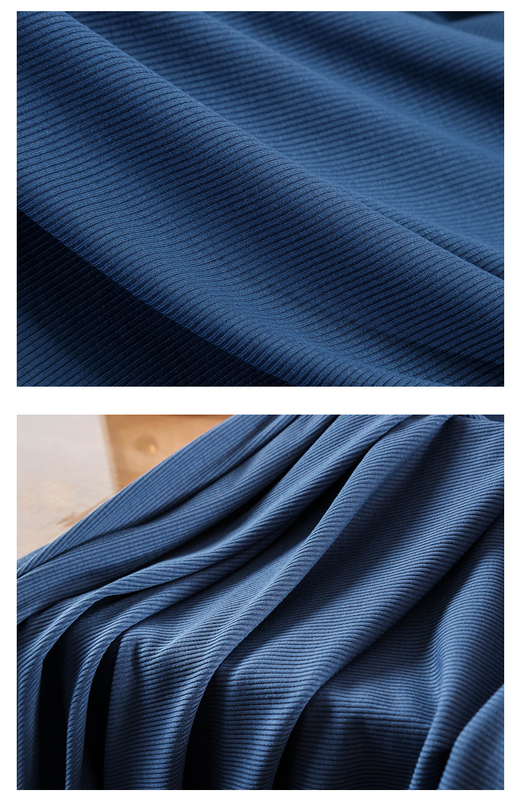 新款230g弹力22罗纹面料棉涤混纺袖口领口螺纹布料