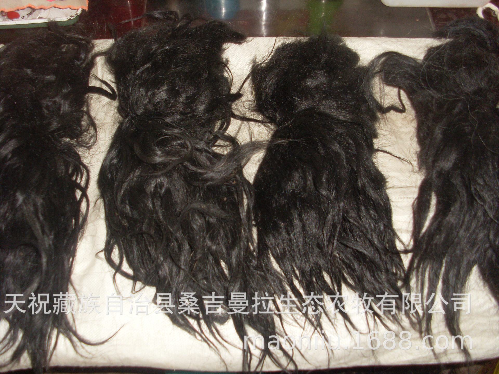 牛毛 青海西藏甘肃黑白花牦牛尾毛 工艺仿真牛尾毛供应批发价格