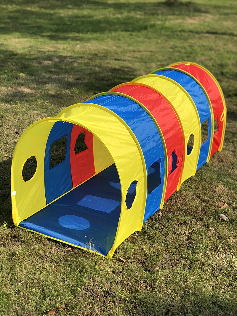 拱形隧道筒钻爬筒幼儿园早教玩具感统训练器材儿童帐篷游戏屋球池