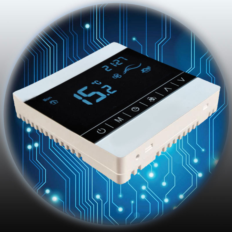 大功率电暖温控器25a/5500w智能温度开关面板温度控制批发销售