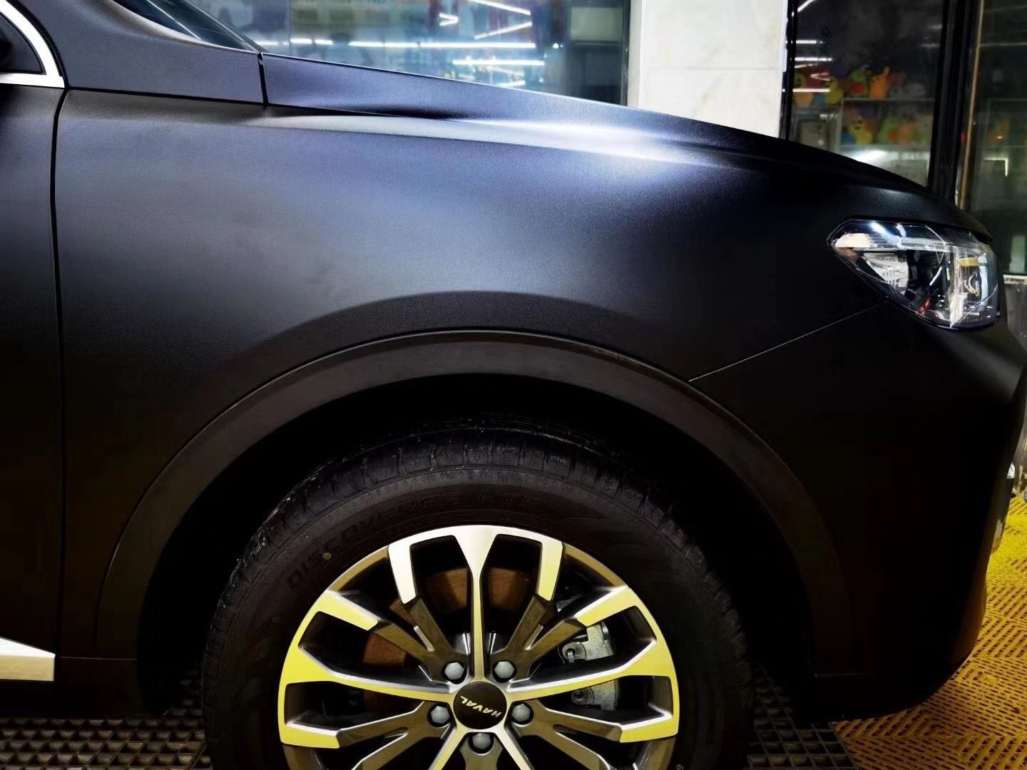 汽车 低粘磨砂黑车身改色膜 亚面磨砂黑全车改色贴膜 手机贴膜