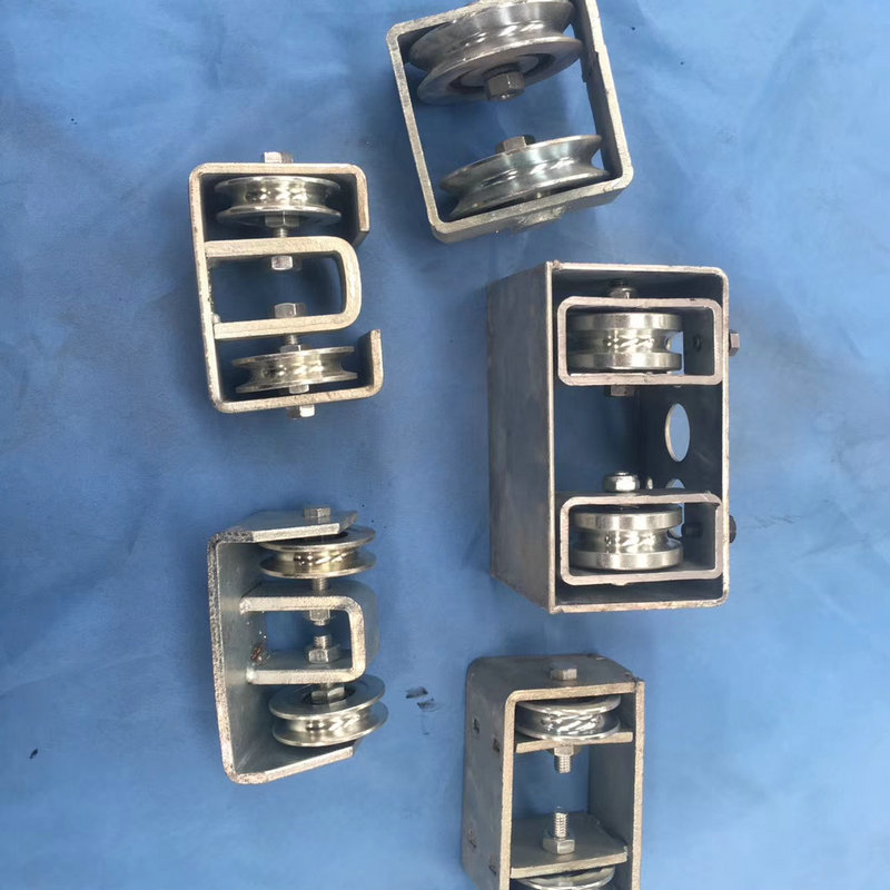 双转角智能推拉篷配件渣土车自动篷布12轨道一体滑轮