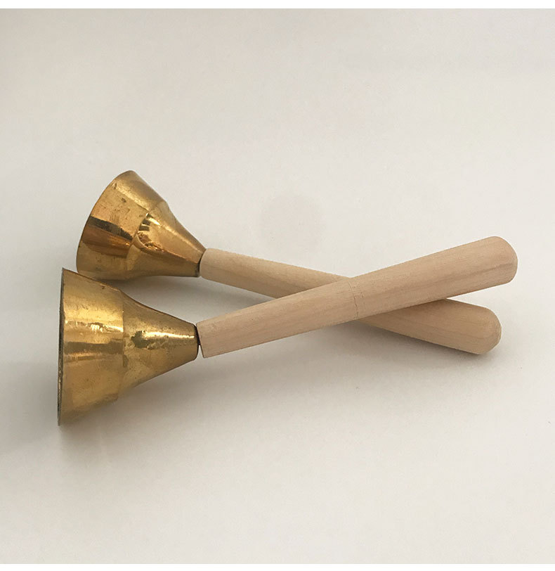 奥尔夫打击乐器铜棒钟亲子教具碰铃幼儿园音乐早教带棒碰钟碰铃