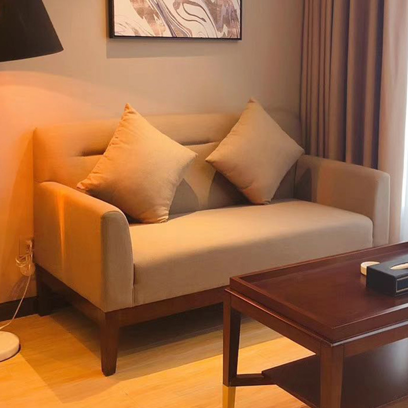 北欧客房奶茶店沙发 舒适柔软布艺酒店沙发 宾馆沙发卧室家具沙发