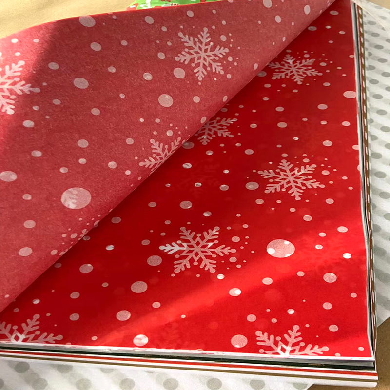 供应亚马逊跨境手工折纸装袋17克圣诞雪梨纸tissuepaper