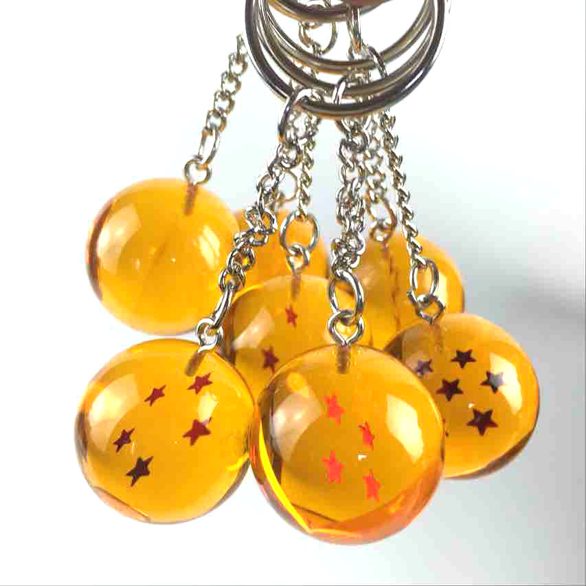 七龙珠项链孙悟空七星龙珠球2.7cm吊坠动漫项链 卡装周边饰品