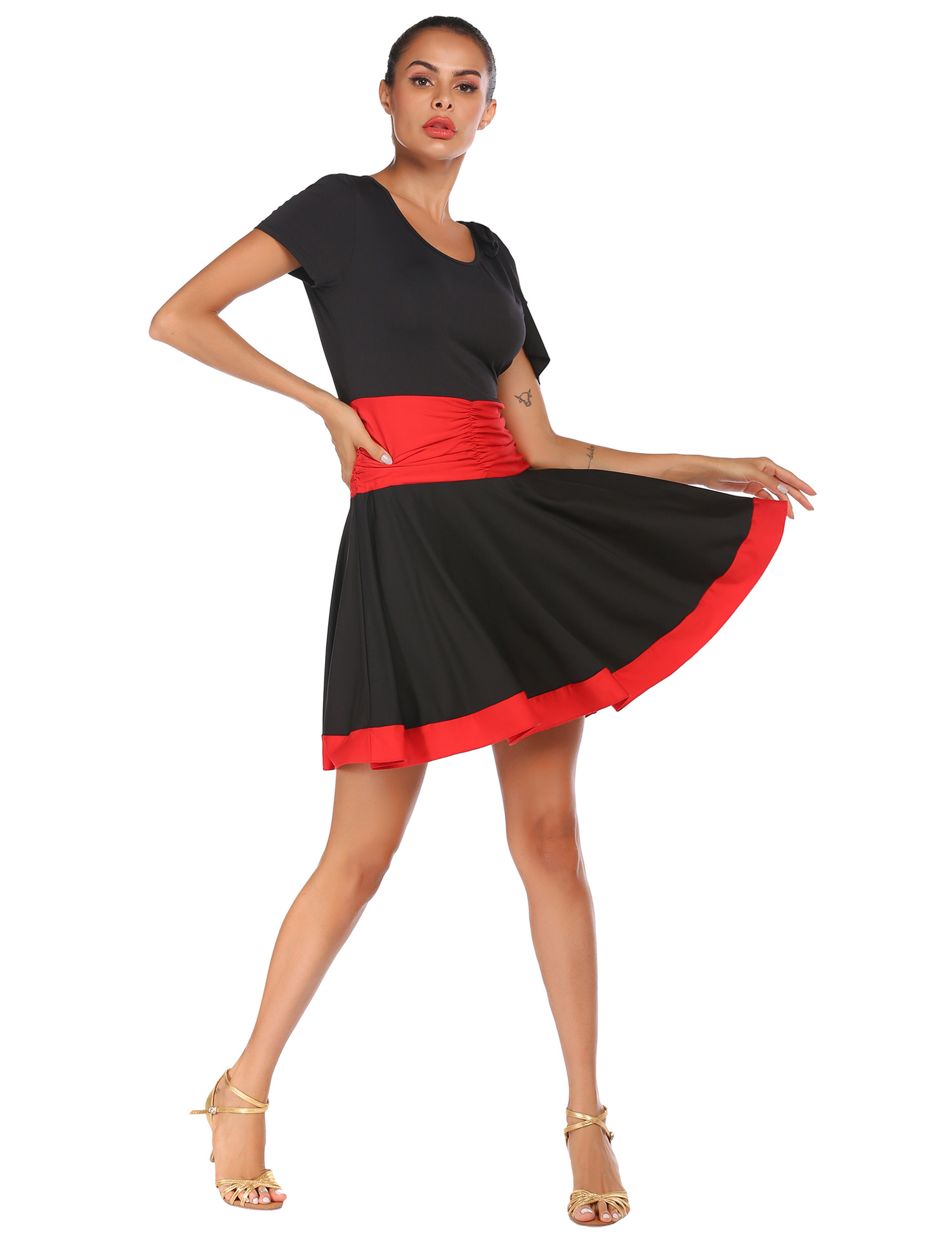 亚马逊跨境外贸女装成人舞蹈服欧美拉丁舞服舞蹈训练服瑜伽服