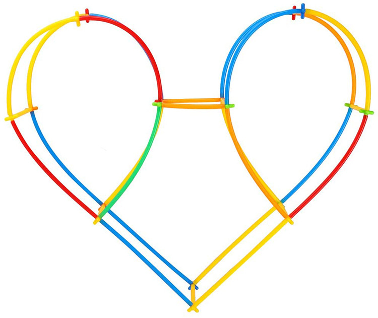 跨境儿童益智玩具吸管拼插diy早教积木宝宝玩具开发智力亲子互动