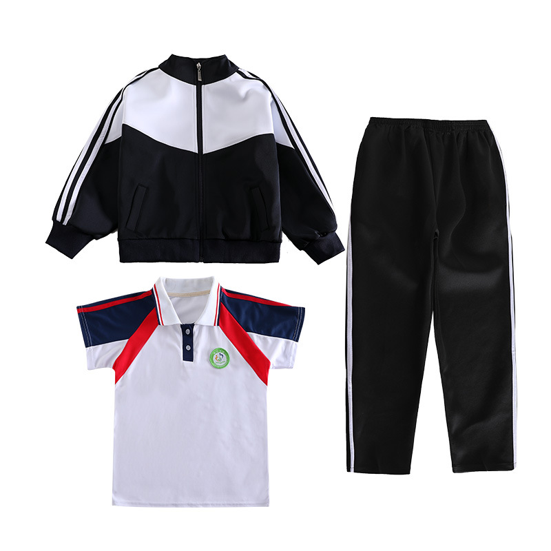 中小学生藏青色校服儿童套装春秋款初高中班服幼儿园园服厂家批发