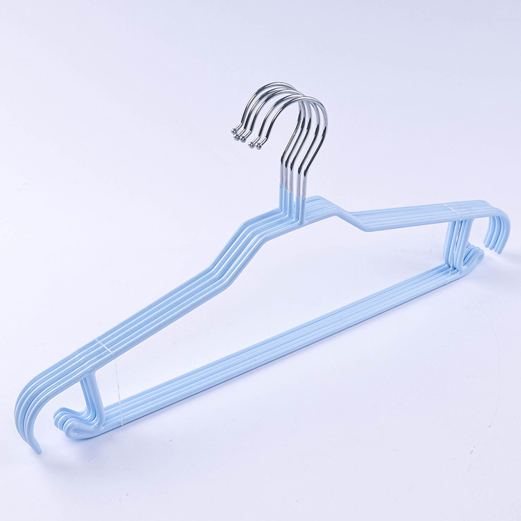 pvc彩色衣架金属防滑无痕衣挂裤挂防锈防变型 多功能衣架 晾衣架