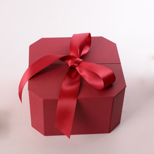 高档创意八边形礼物包装盒 精美生日口红香水礼品盒 伴娘伴手礼盒