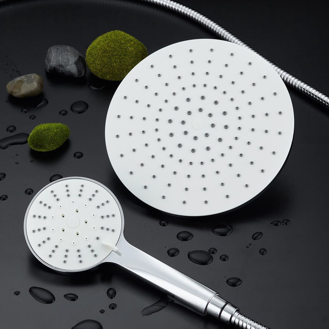 外贸淋浴顶喷头 亚马逊热卖圆形电镀莲蓬头浴室花洒头 工厂oem