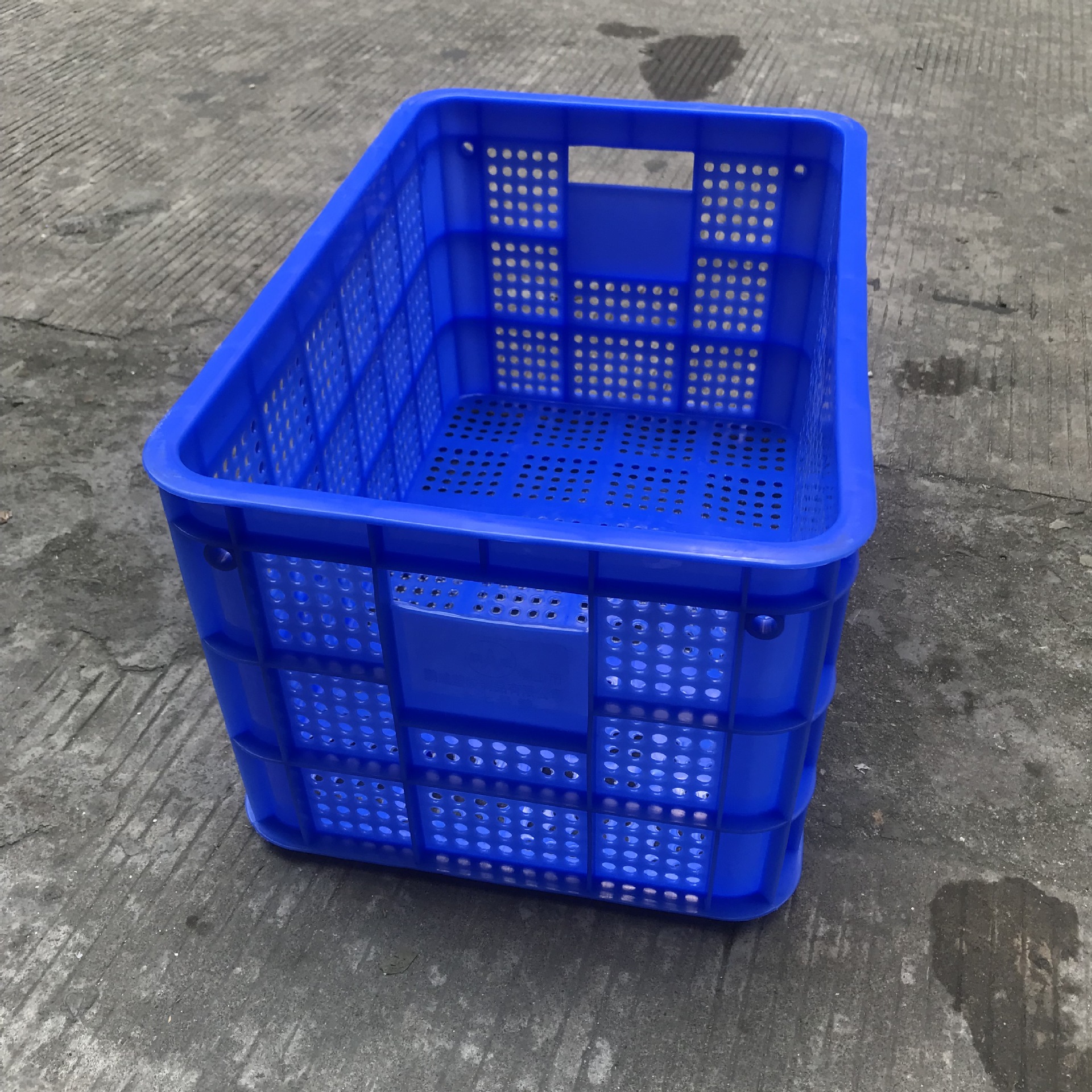 周转长方形塑料筐 河源蔬菜水果收纳框388*308*111快递物流服装筐