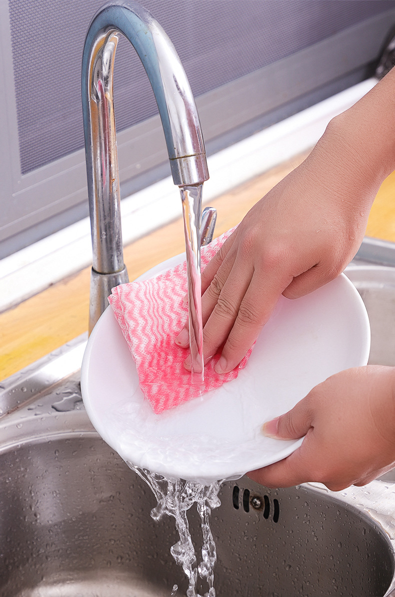 厨房清洁懒人抹布百洁布不沾油一次性洗碗布吸水加厚无纺去污抹布