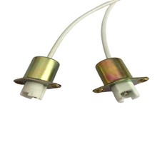 大量供应R7S卤素金属镀彩铜高瓦数自带安装支架灯座。