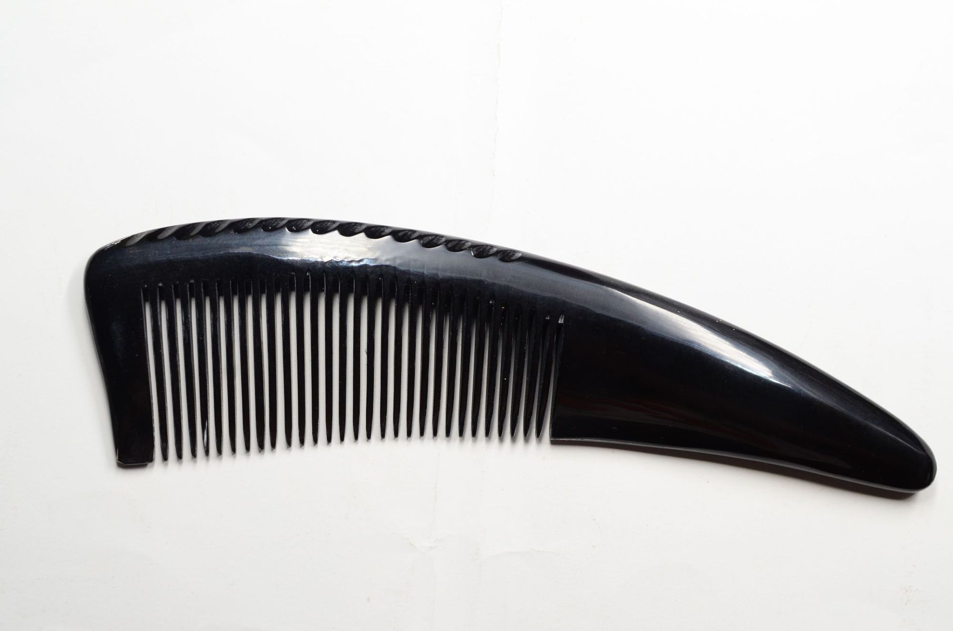 20-22cm大号黑水牛角梳 黑水牛角尖尾梳 黑水牛角尖尾梳
