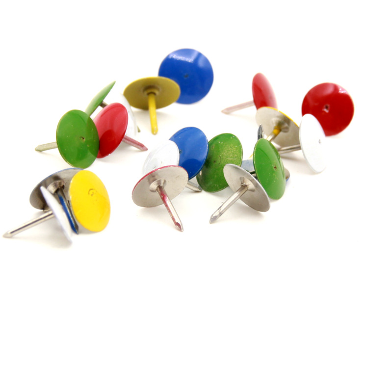 喷漆彩色图钉彩色按钉固定大头钉子装饰订木板钉三针一钉文具用品