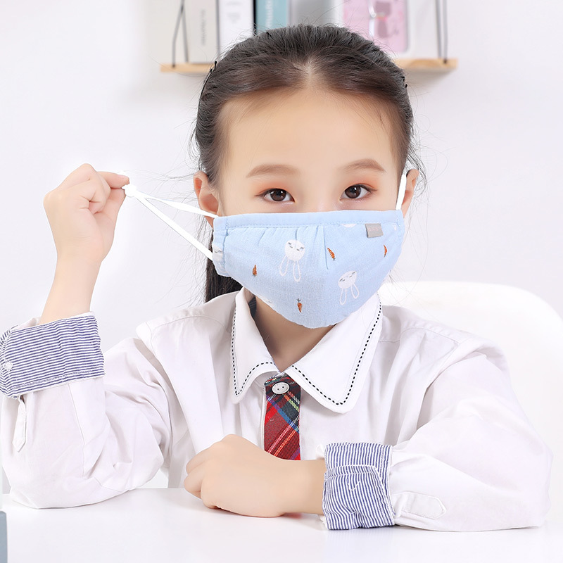 宝宝透气棉纱儿童口罩男秋冬加厚棉布女童小孩口罩儿童针织口罩