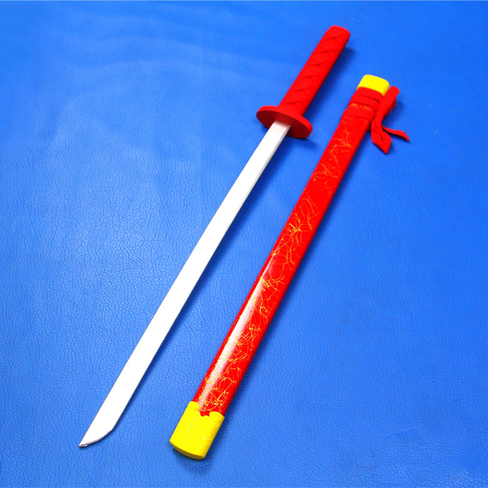 儿童宝剑小孩礼物儿童玩具木刀刀剑玩具木制鞘塑料玩具刀仿真