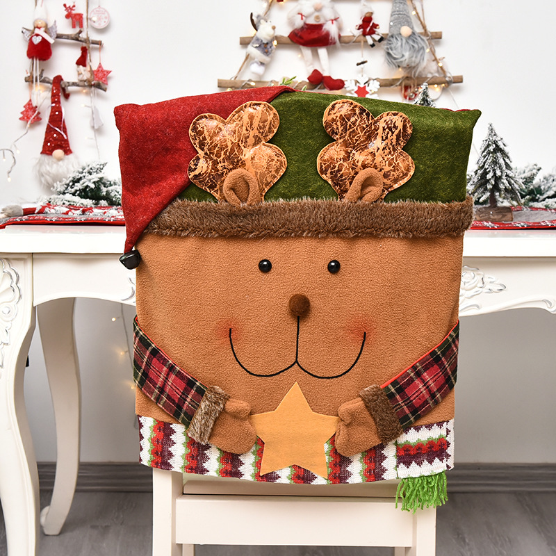 Mingguan New Christmas Decorative Chair Cover Chair Cover New Doll Seat Cover European and American Decorative Ornaments Home Furnishings