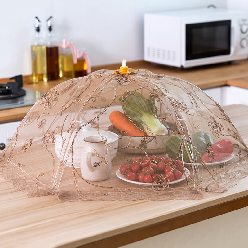 饭菜罩子长方形盖菜罩可折叠餐桌罩剩菜食物罩防尘罩家用遮菜盖伞