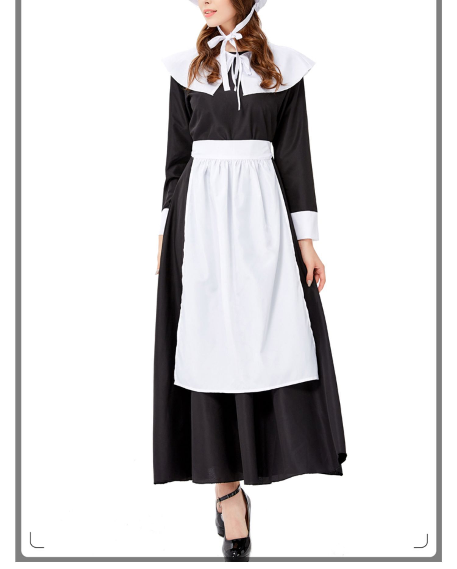 法国中世纪贵妇田园装 庄园管家服装仆人女仆装123德国餐厅英国风