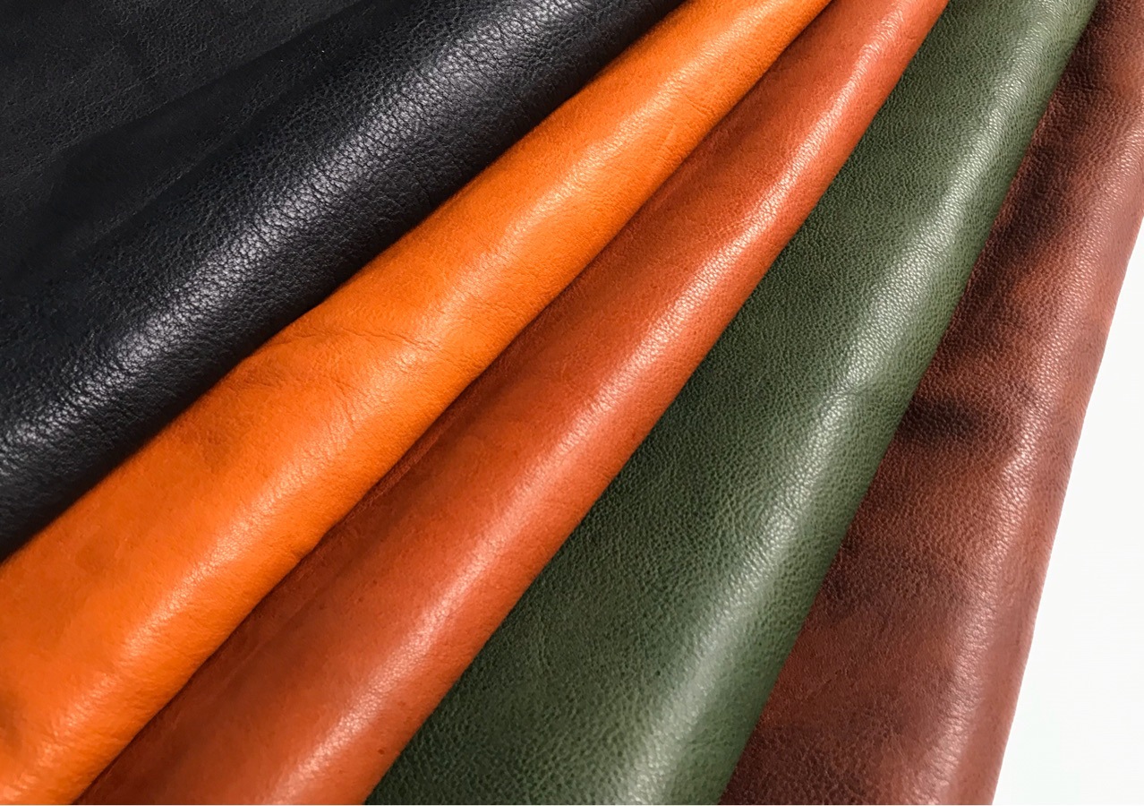 缩纹植鞣皮小牛皮2.0mm 五色 鞋面皮具真皮 透染树膏皮 高油脂