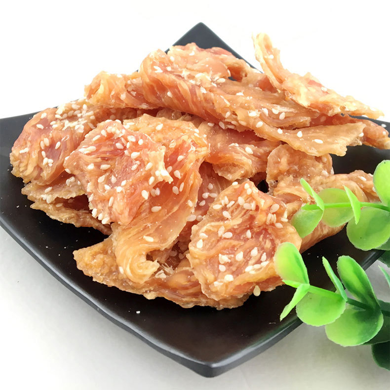 路斯手工坊芝麻肉块200g狗零食成幼犬训练磨牙宠物食品纯肉鸡肉干
