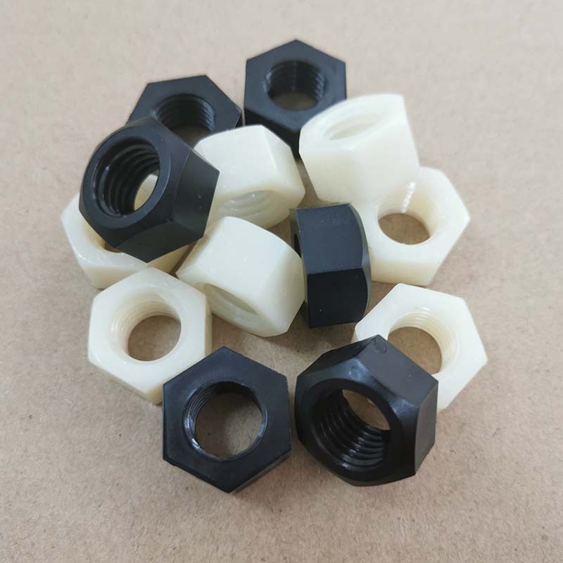 m2-m12尼龙螺母塑料螺母黑色六角螺丝帽螺母白色塑料螺丝母