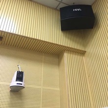 谈话室墙顶面A级防火陶铝槽木质吸音板报告厅红芯阻燃环保隔音板