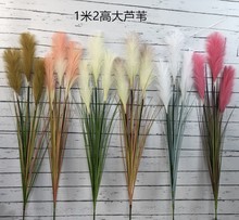 仿真植物假草单支芦苇  庆花背景1米6大芦苇落地绿植仿真装饰假花