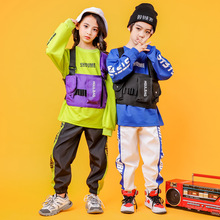 儿童街舞服嘻哈潮服套装男童六一表演hiphop卫衣潮牌舞蹈演出服装