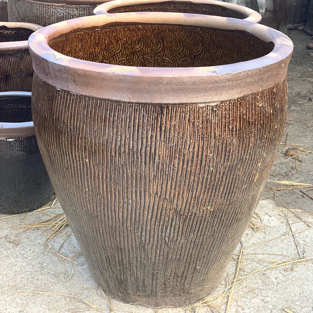 宜兴300斤陶瓷土陶缸 荷花缸睡莲缸腌菜缸整车量大更优化厂家直销