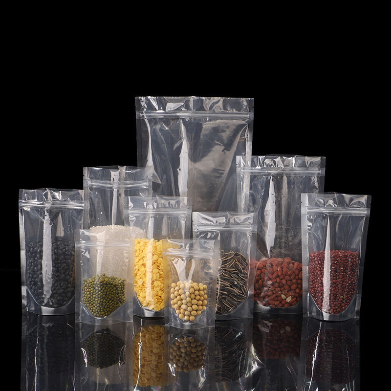 加厚高透明自立自封袋定做密封食品防湿袋干货包装袋五谷杂粮定制
