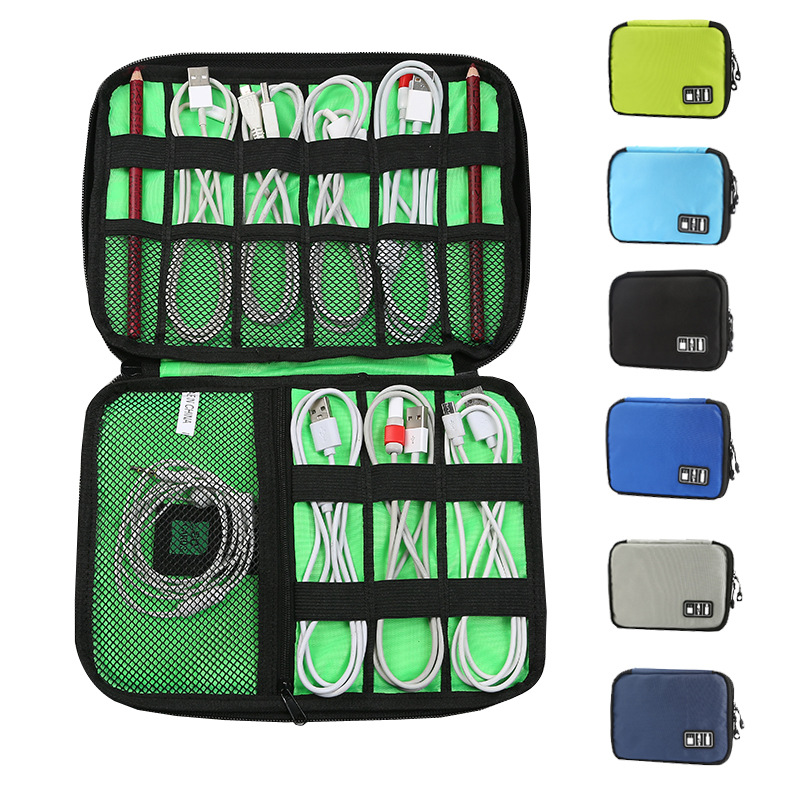 Mobile Phone Data Cable Storage Bag Digital U Disk Charger Accessories Bag Travel Waterproof Storage Bag Earphone Box