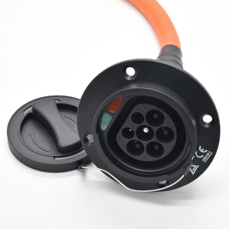 iec62196欧标充电枪 车端公座32a 三相带线0.5米