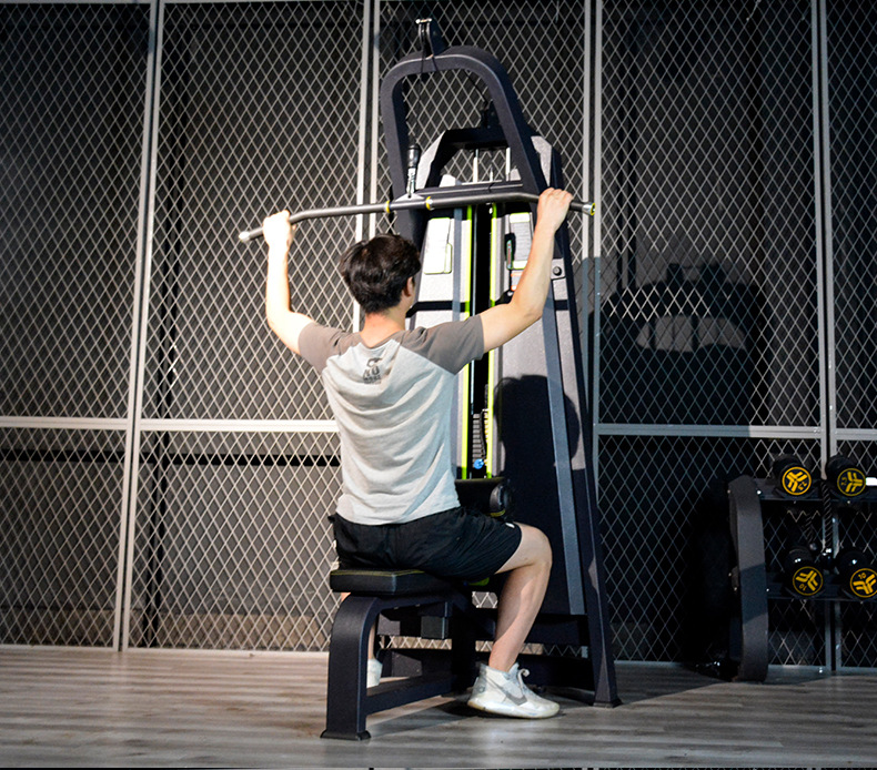 必确系列健身器材商用坐式高拉背训练器高位低下拉背室内健身器械