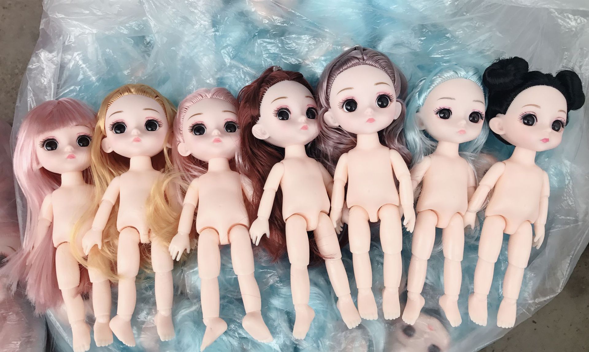 17厘米巴宝富华达比娃娃玩具女孩换装衣服裸娃素体多关节身鞋