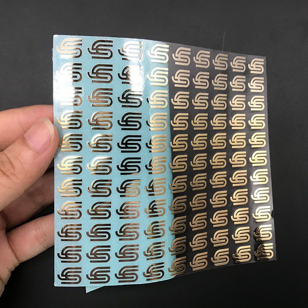 金属标贴镍片logo 24k金电镀镍标热压超薄标签 皮包皮具五金商标